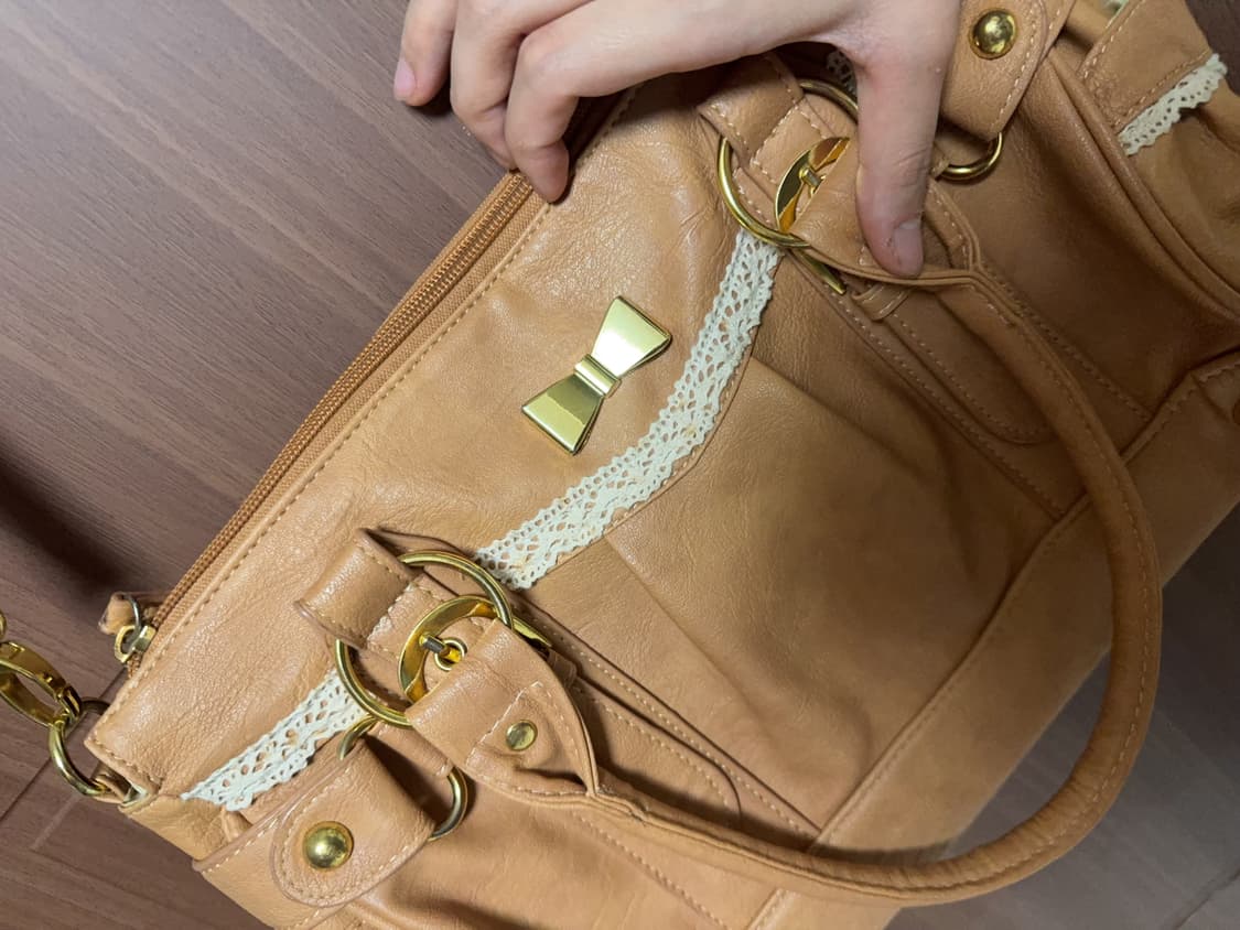 모리걸 하구미 일본 빈티지 라떼갸루 리즈리사깔 레이스 모리 가방 상품이미지3