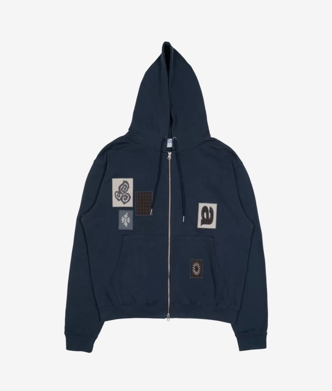 더콜디 TCM frame hooded zip-up (navy) 후드집업 상품이미지1