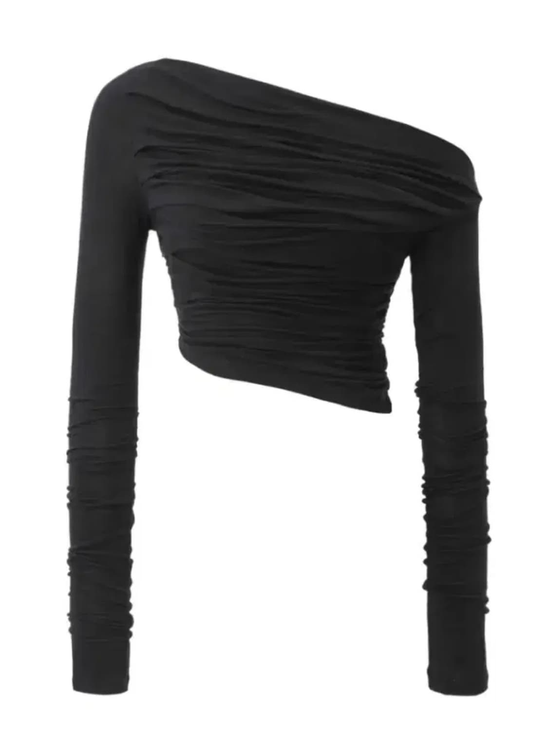 (새상품) 쓰리타임즈 드레이프탑 Drape top black 상품이미지1