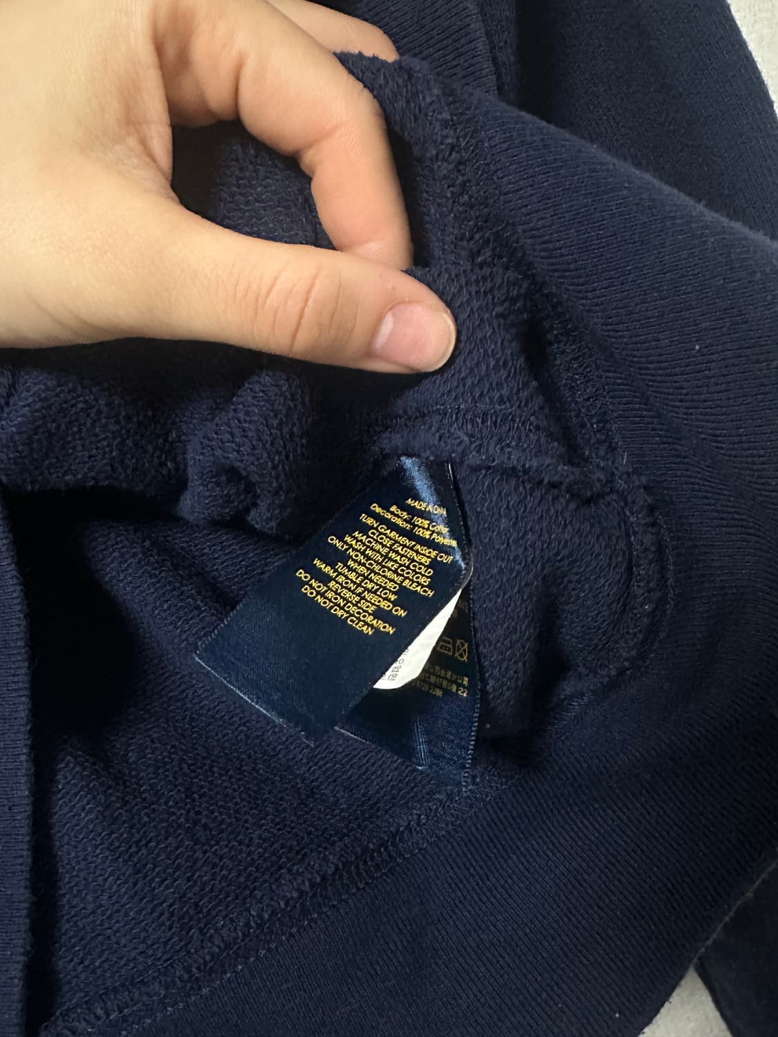 🖤빅포니 성조기 후드집업 네이비 세미딱붙핏🥹 상품이미지5