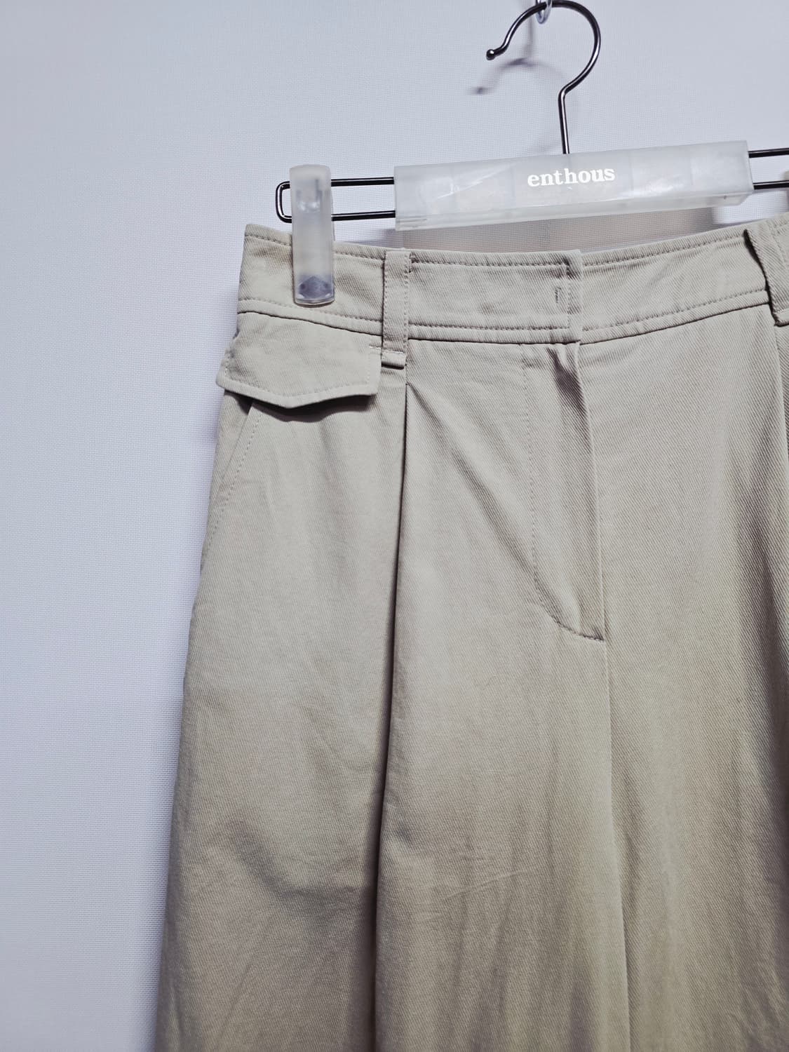 온앤온 베이지색 와이드 팬츠 슬랙스 상품이미지2