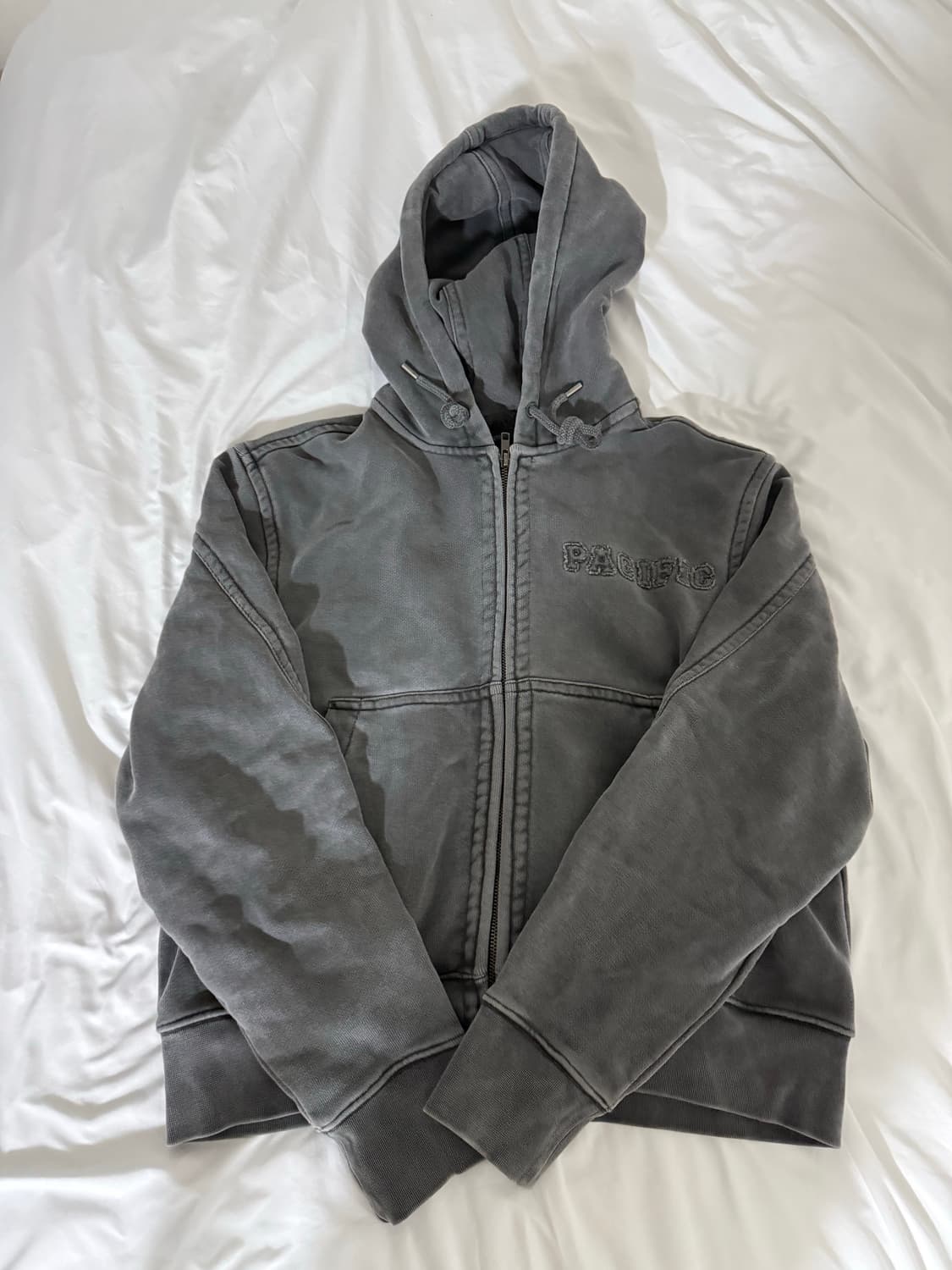 엘무드 LMOOD LEGACY 피스 다이드 후드 집업 패치워크 상품이미지5