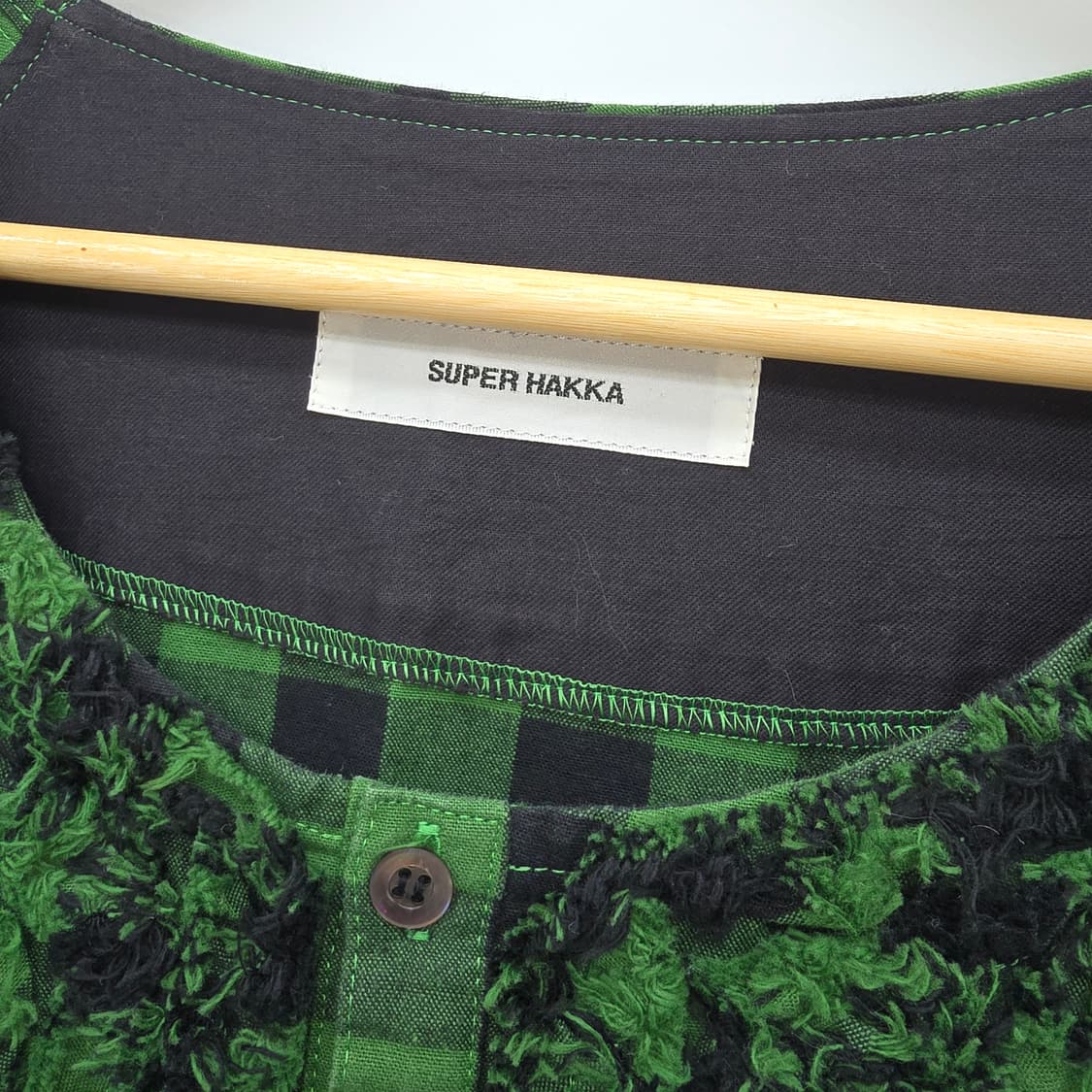 SUPER HAKKA체크 플레어 코튼+마 일본 빈티지 상품이미지2