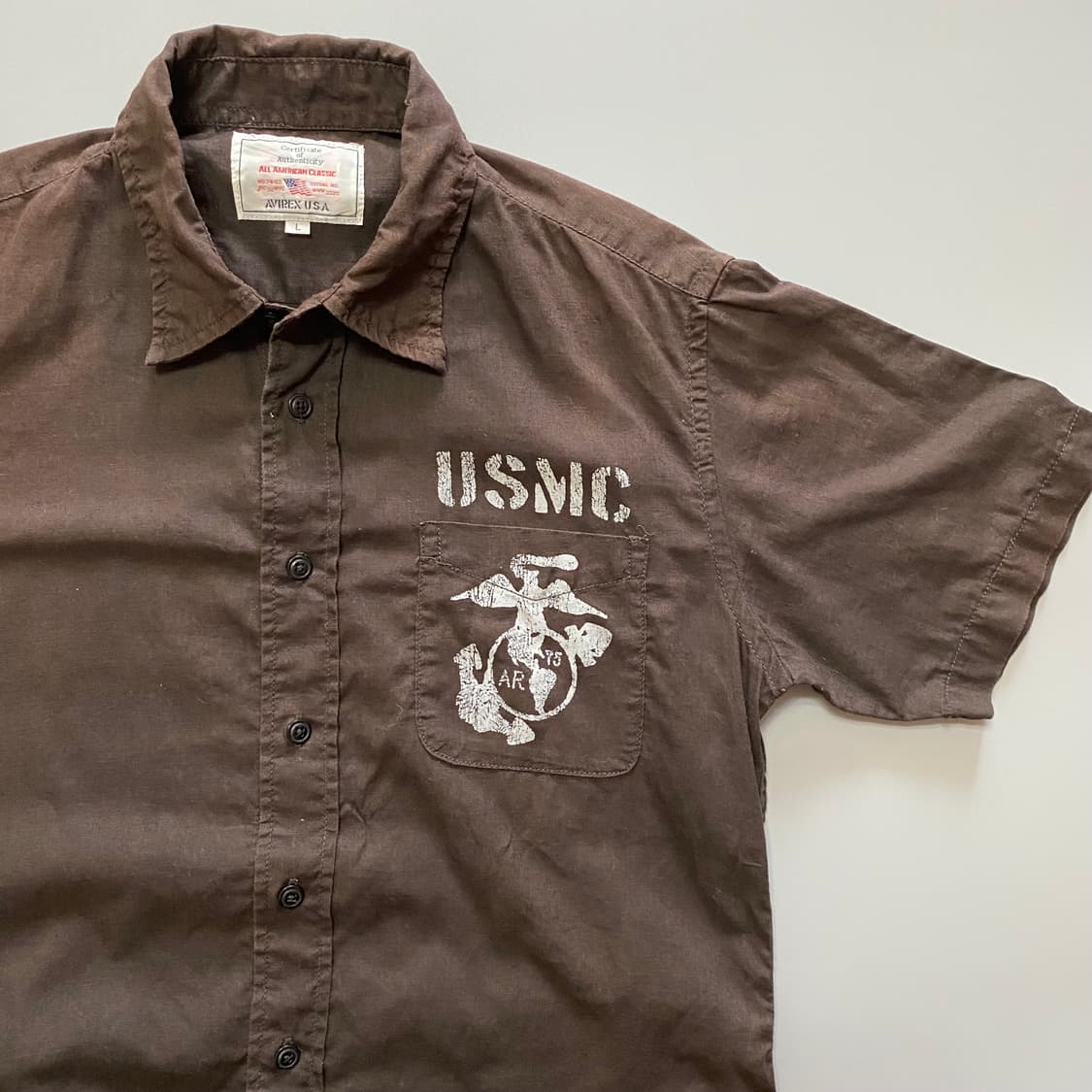 (L)Avirex 아비렉스 USMC 코튼리넨 셔츠 상품이미지2