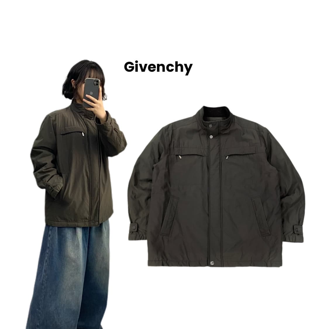 지방시 올드 투포켓 나일론 코튼 자켓 상품이미지1