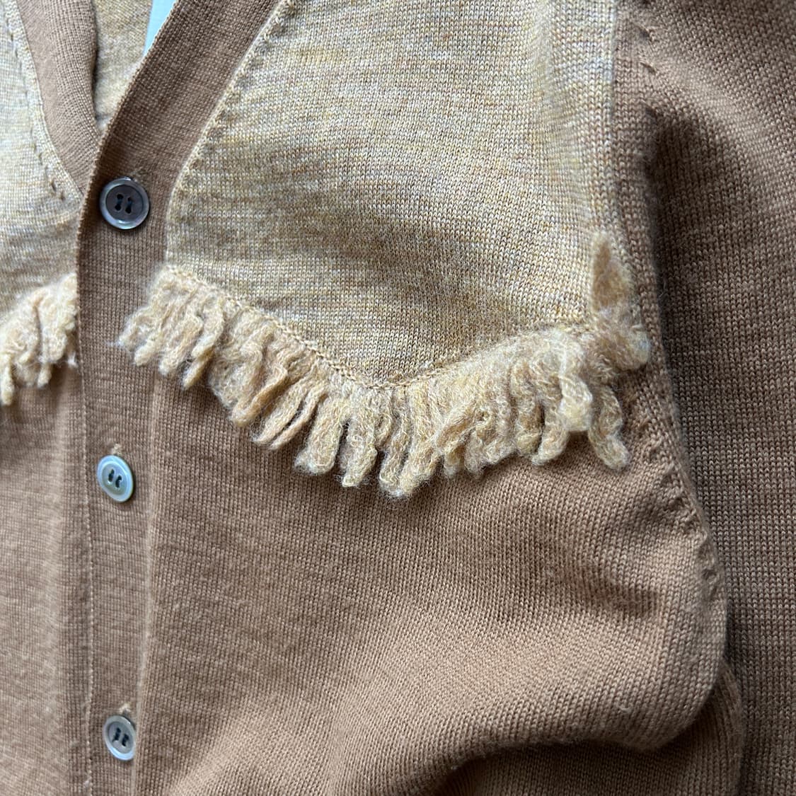 90’s Ruffle Camel Cardigan 상품이미지4