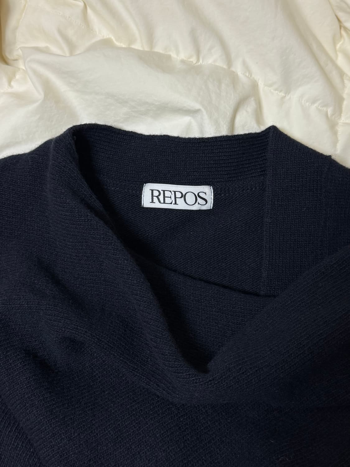 repos bold shawl cardigan navy 상품이미지5