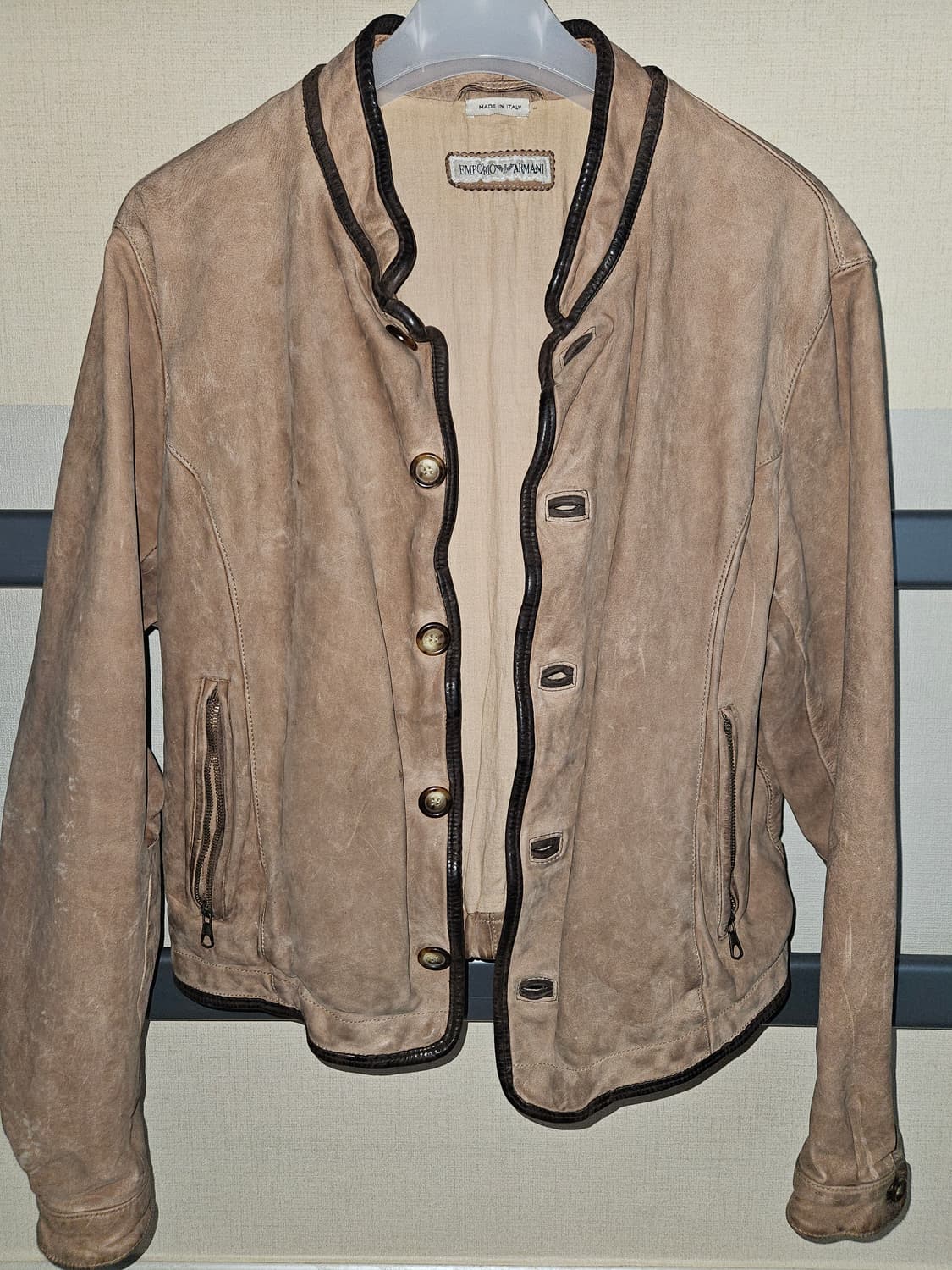 90s 엠포리오 아르마니 레더 자켓 상품이미지1