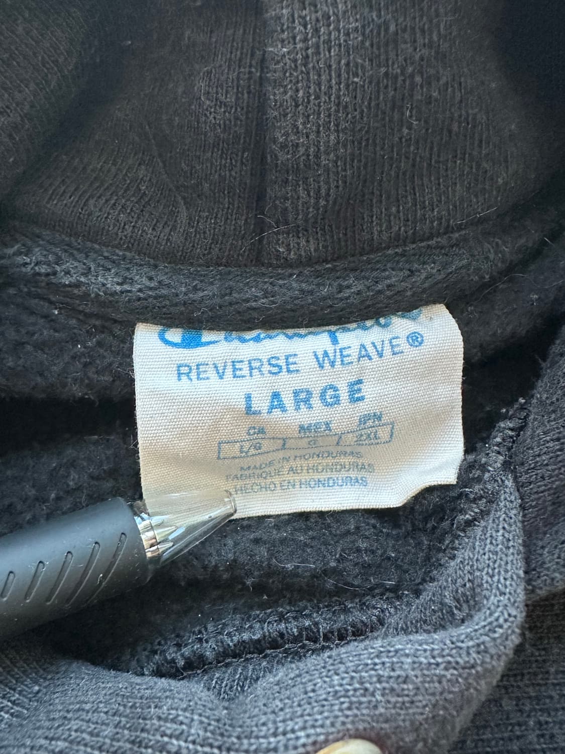 챔피온 리버스위브 후드티 XL 블랙 상품이미지2