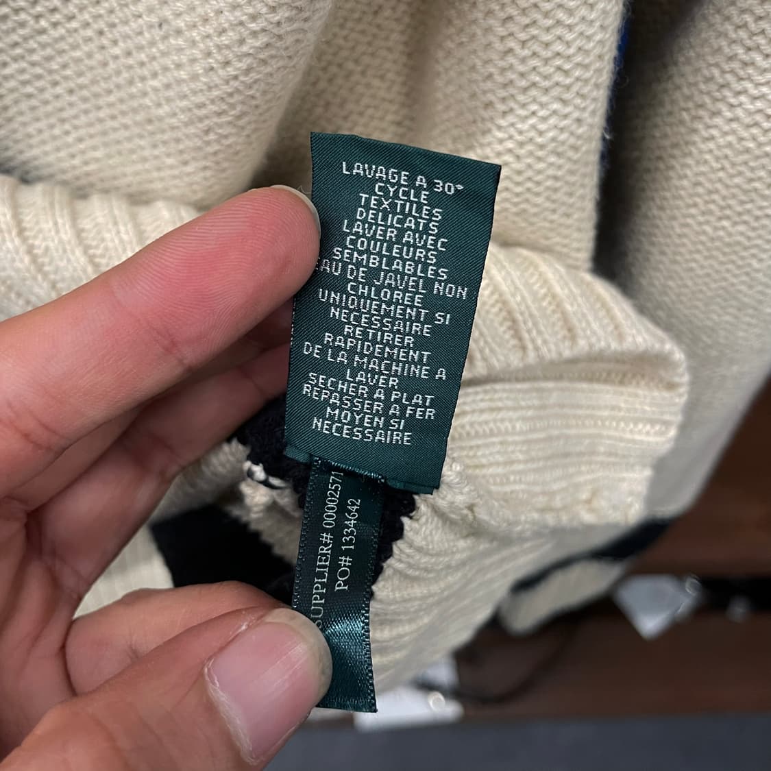 폴로 랄프로렌 LRL 아즈텍 패턴 웨스턴 숄더 버튼 니트 스웨터 상품이미지8