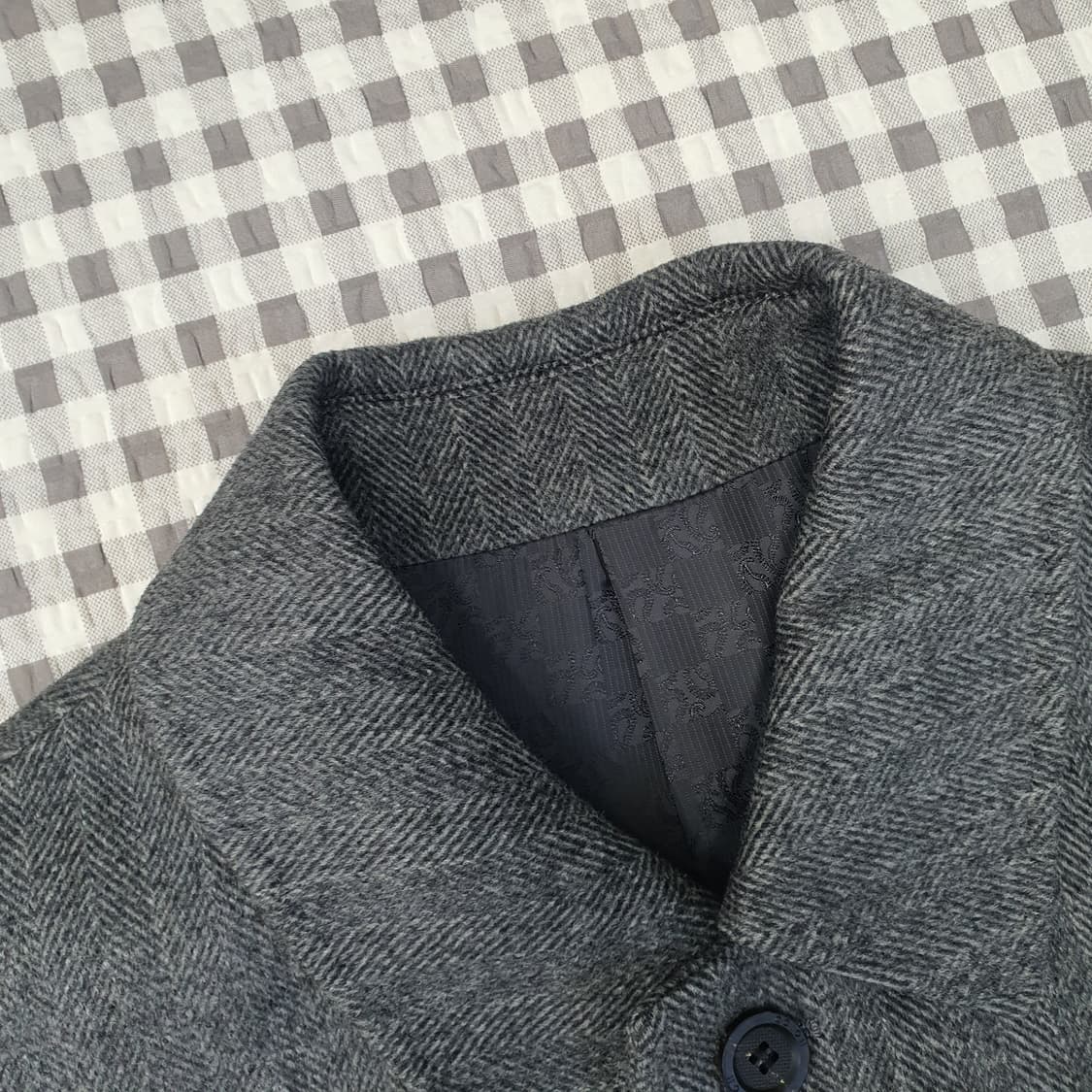 지오투 울100 헨링본 하프 코트 남자95 상품이미지2