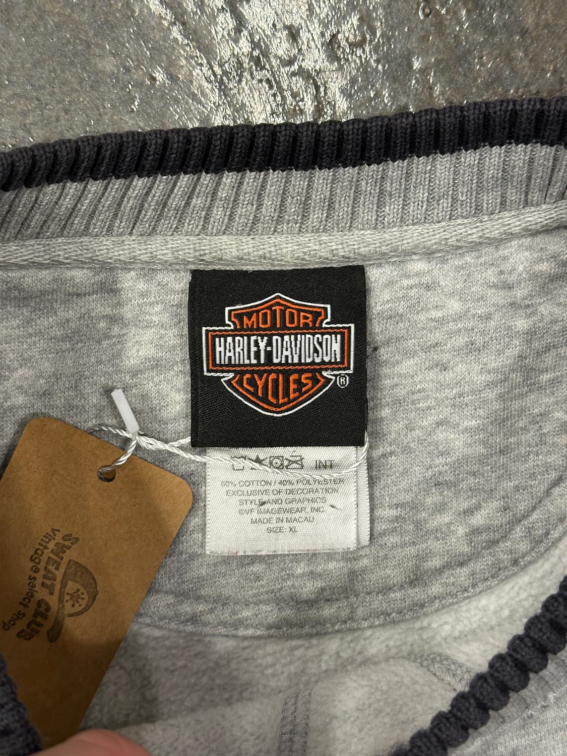 할리데이비슨 그레이 스웻셔츠 XL 상품이미지4