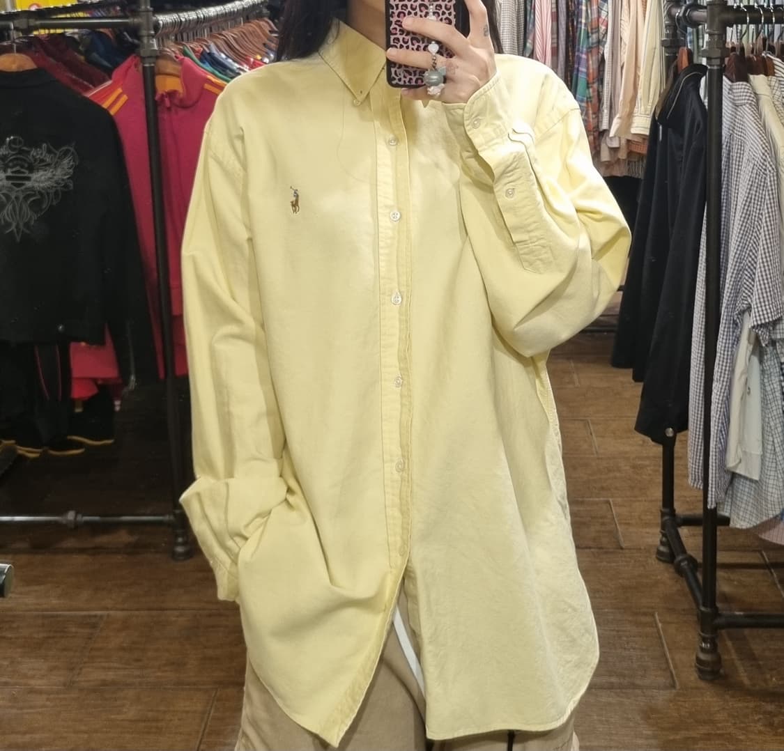 [Hi] polo 폴로 긴팔 셔츠 옐로우 상품이미지3