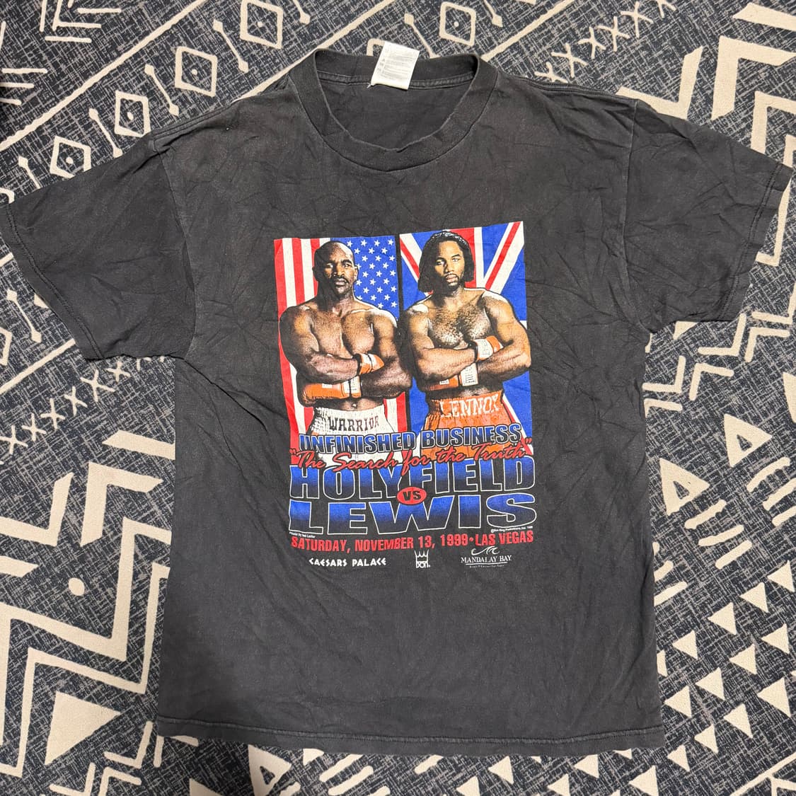 홀리필드 vs 루이스 1999 헤비급 통합전 빈티지 티셔츠 90s 상품이미지1
