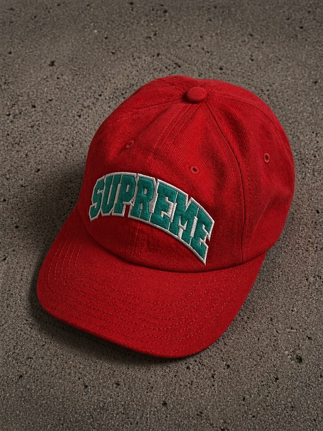 슈프림 펠트 아크 6-패널 레드 캡 상품이미지1