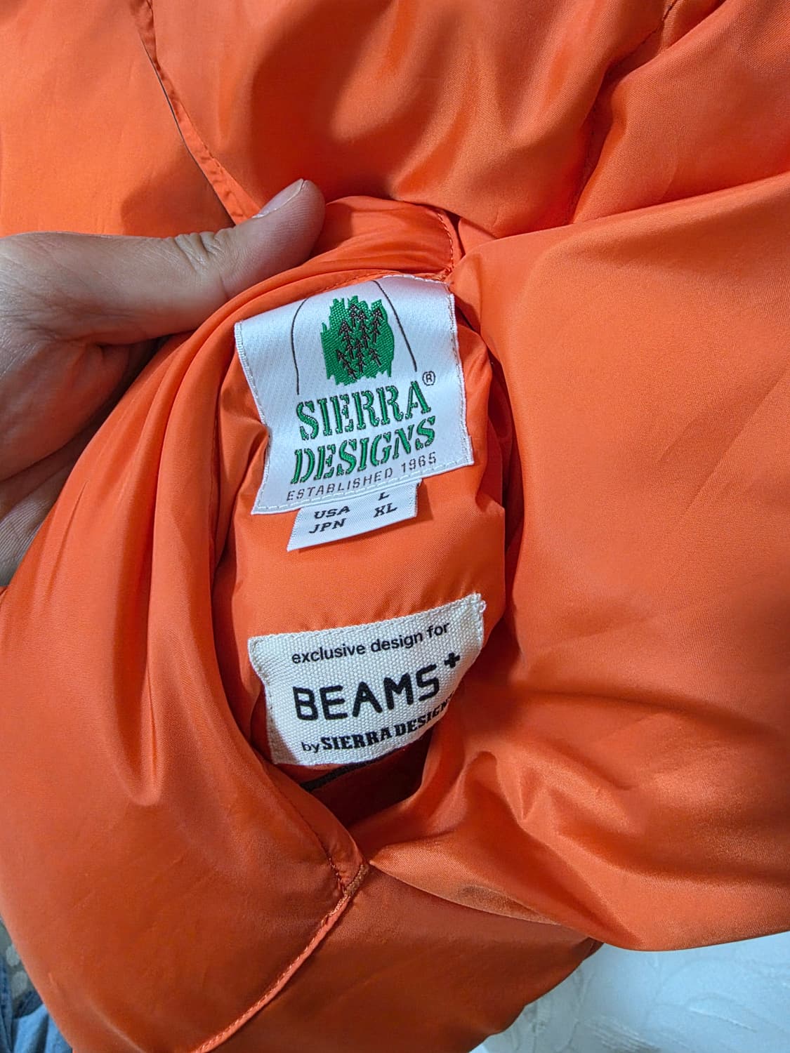 23FW 빔즈플러스 시에라디자인 리버시블 다운베스트 그린/오렌지 XL 상품이미지5