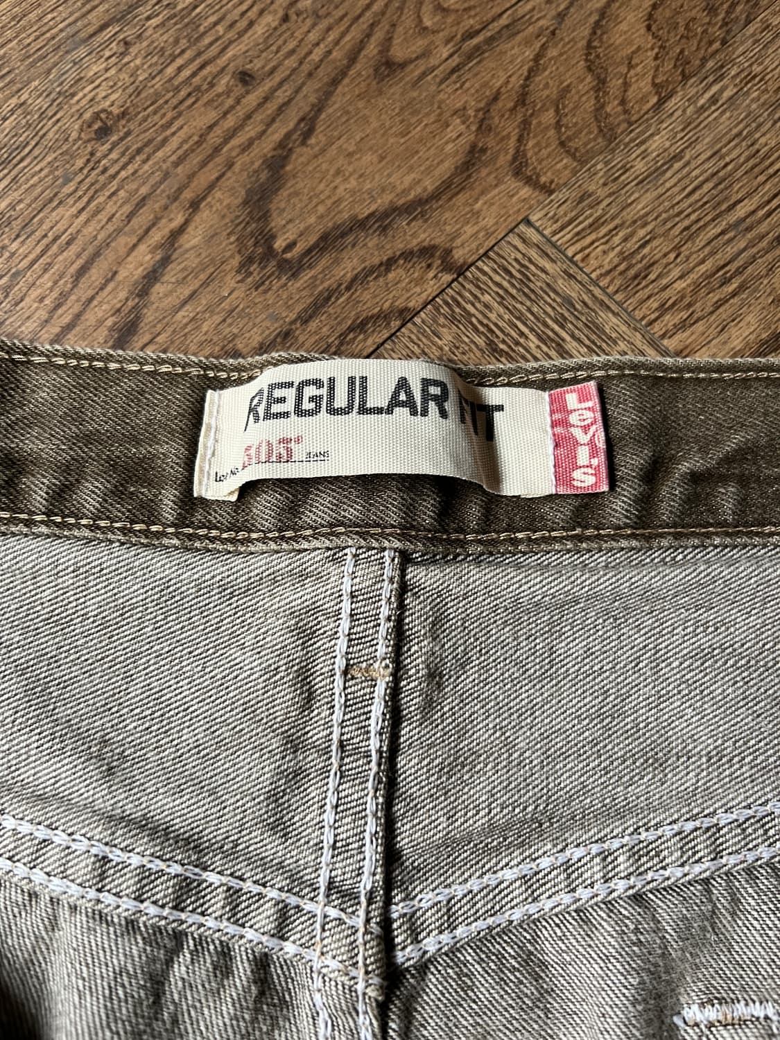 [36]리바이스 505 브라운 워싱 데님 팬츠 상품이미지5