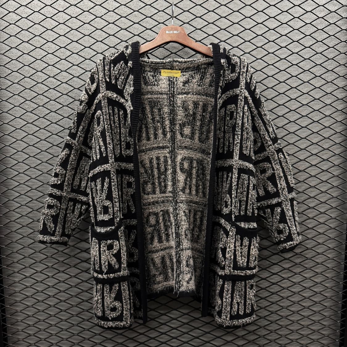 JPN VINTAGE 울니트 오픈 후드 가디건 그래픽패턴 자카드 디테일 상품이미지2