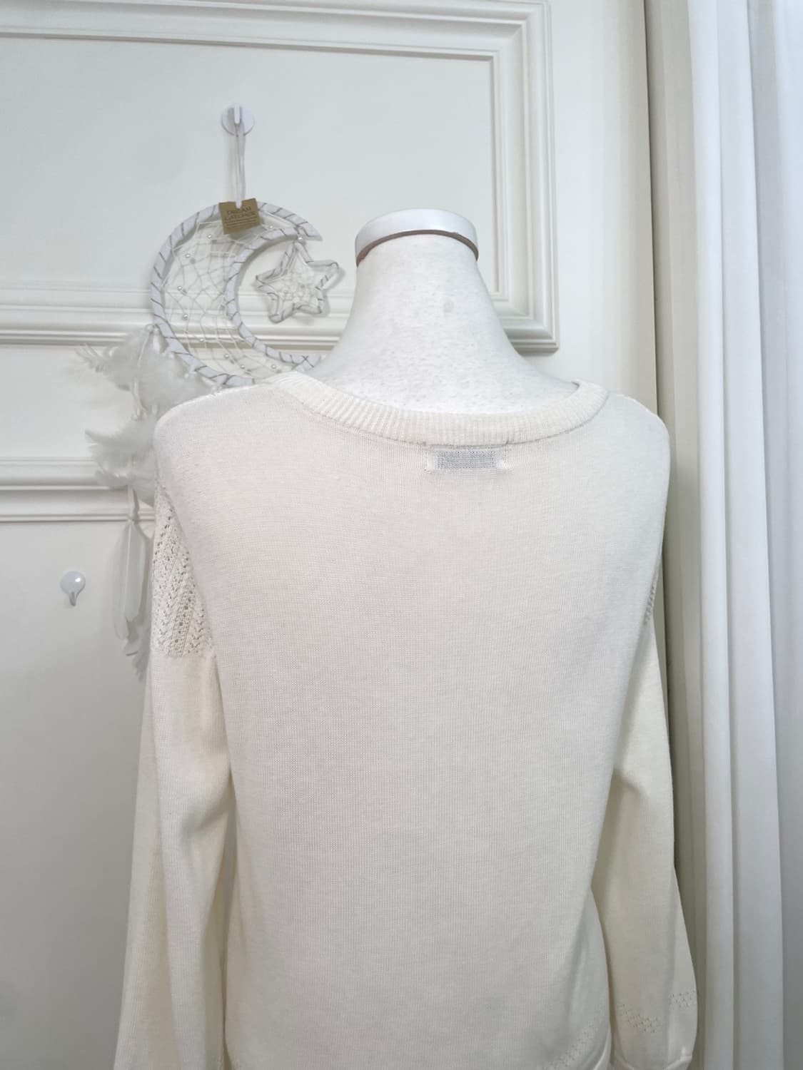 ivory 3-button crochet cardigan(size-L) 상품이미지4