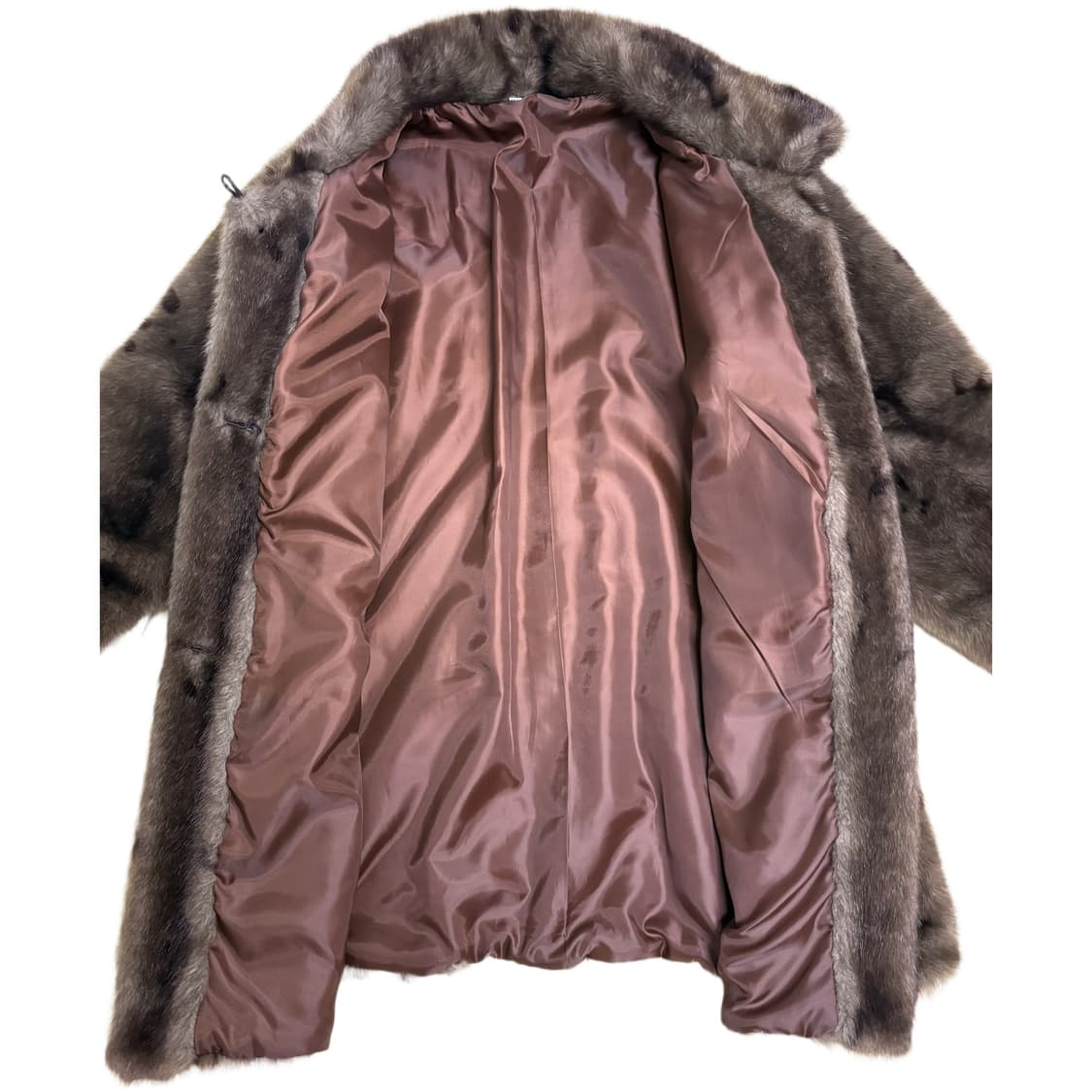 빈티지 브라운 스폿 퍼 코트 상품이미지7