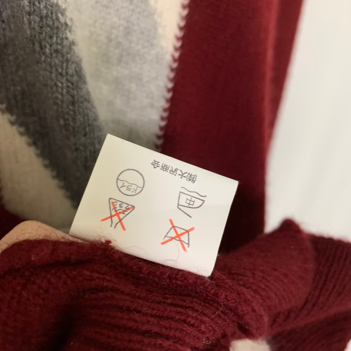 라일앤스콧 브이넥 캐시미어 패턴 니트 일본빈티지 상품이미지4