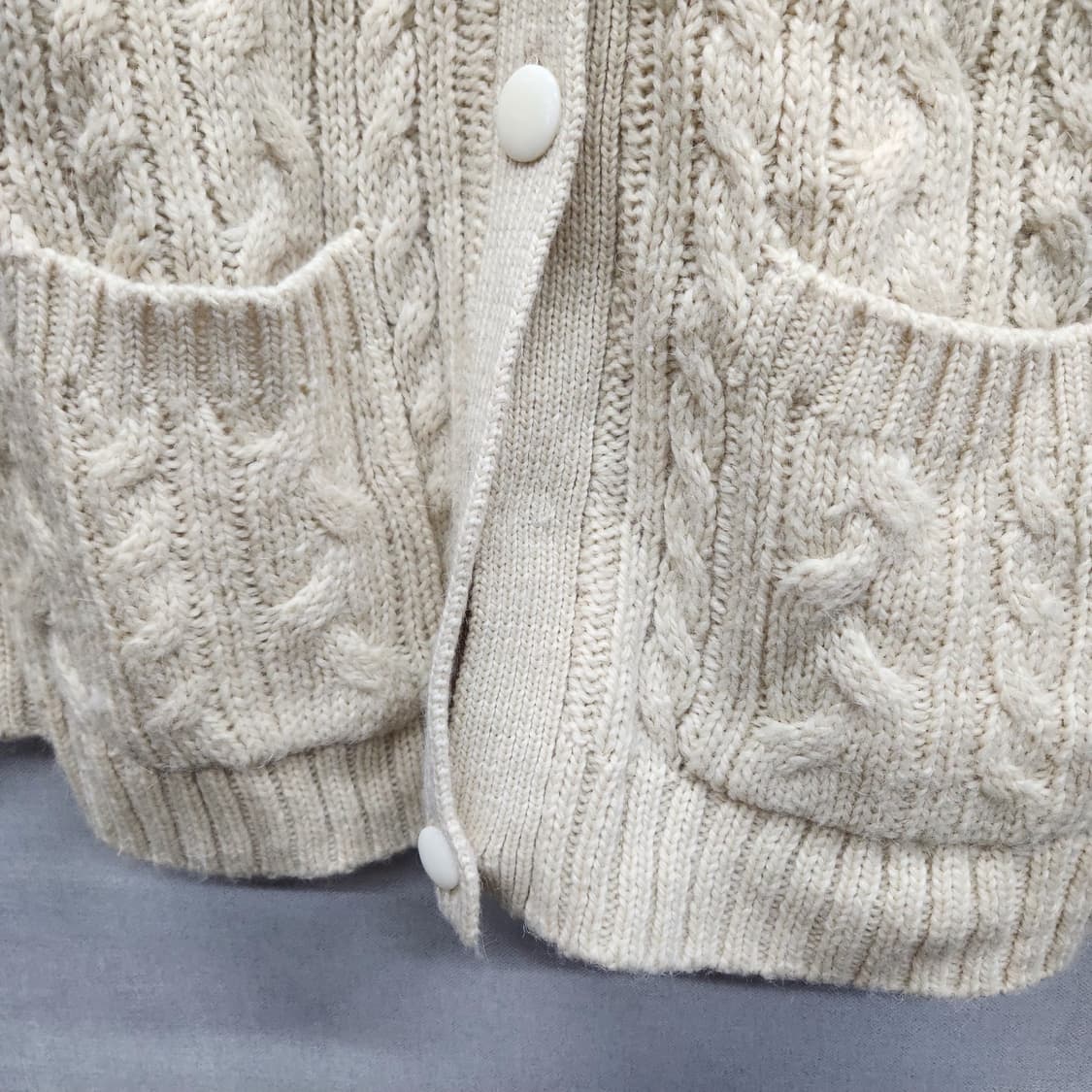 티니위니 로고  꽈배기 니트 가디건 M 상품이미지3