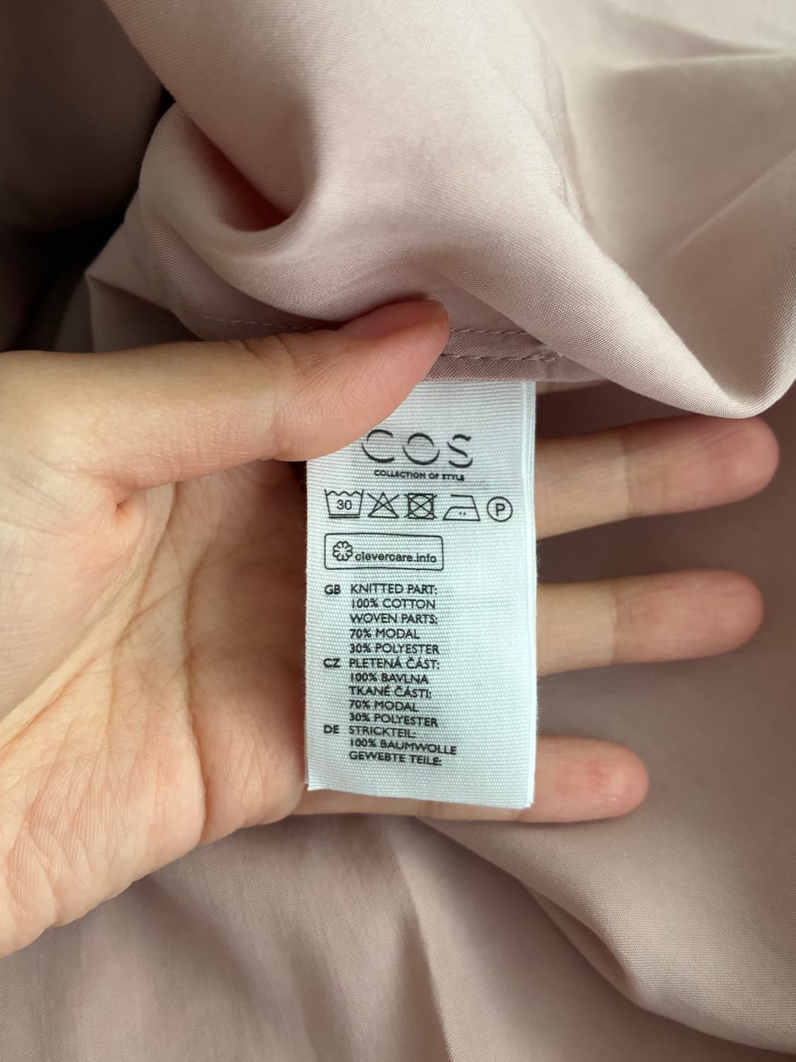 L) 코스 COS 모달 원피스 인디핑크 상품이미지6