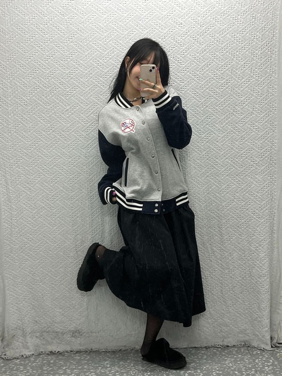 미첼엔네스 올드스쿨 뉴욕 양키스 바시티자켓 L C06698 상품이미지1