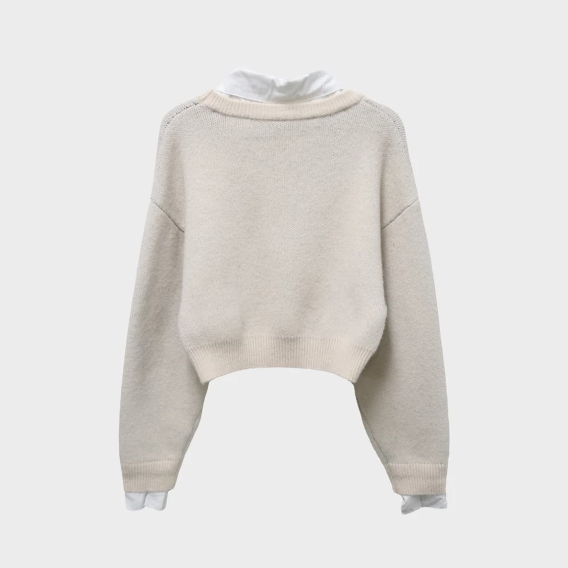 CHICO 셔츠레이어드 로고 니트 60242 상품이미지2