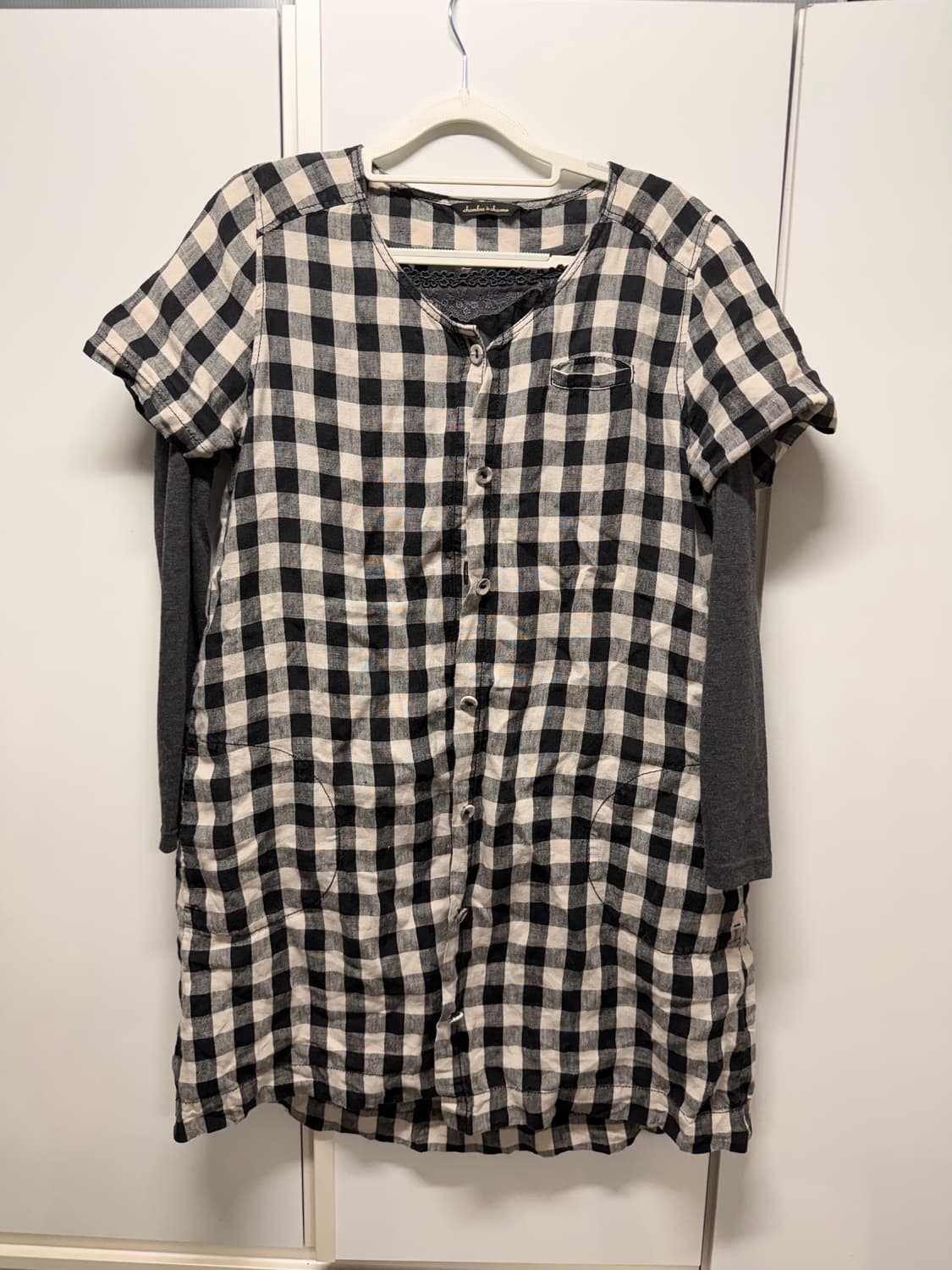 너드모리걸 롱슬 반팔셔츠세트 상품이미지1