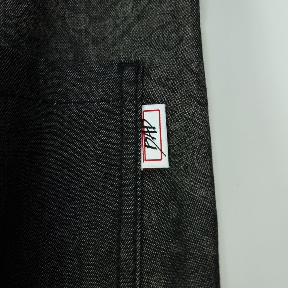 [배드인배드] 페이즐리 패턴 더블니 블랙 데님 팬츠 청바지 M19588 상품이미지6