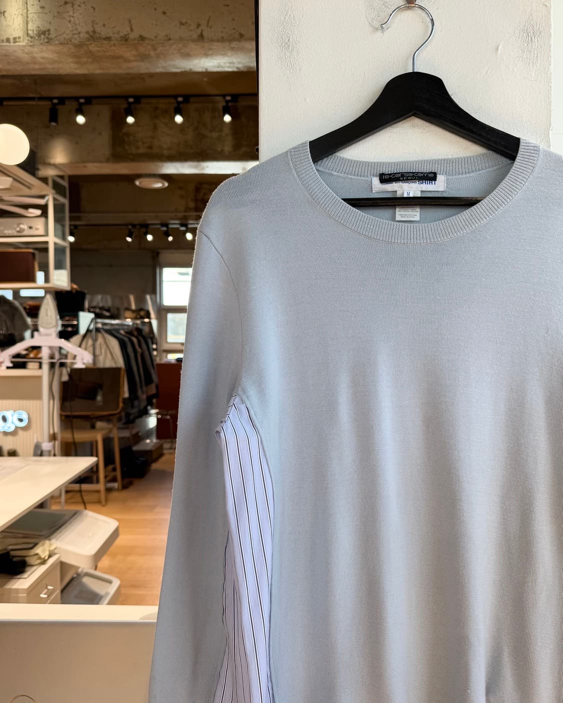 꼼데가르송 셔츠 블루 스트라이프 니트  상품이미지4