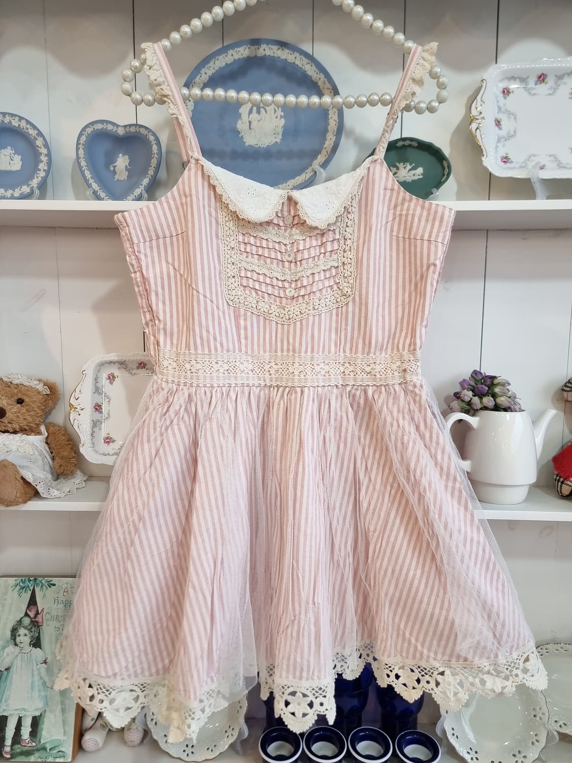 LIZ LISA리즈리사 딸기우유 스트라이프원피스 상품이미지1