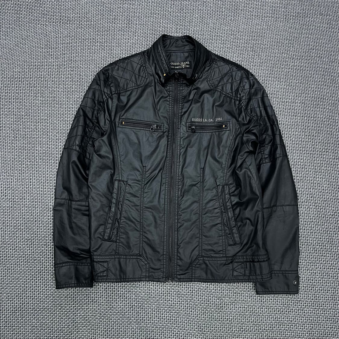 게스 00s 블랙 나일론 자켓 상품이미지1