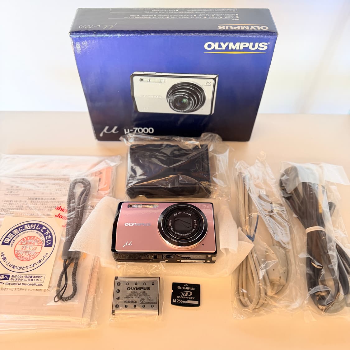 🍓풀박스/미사용🍓올림푸스 뮤7000 딸기우유 핑크 빈티지디카 상품이미지2