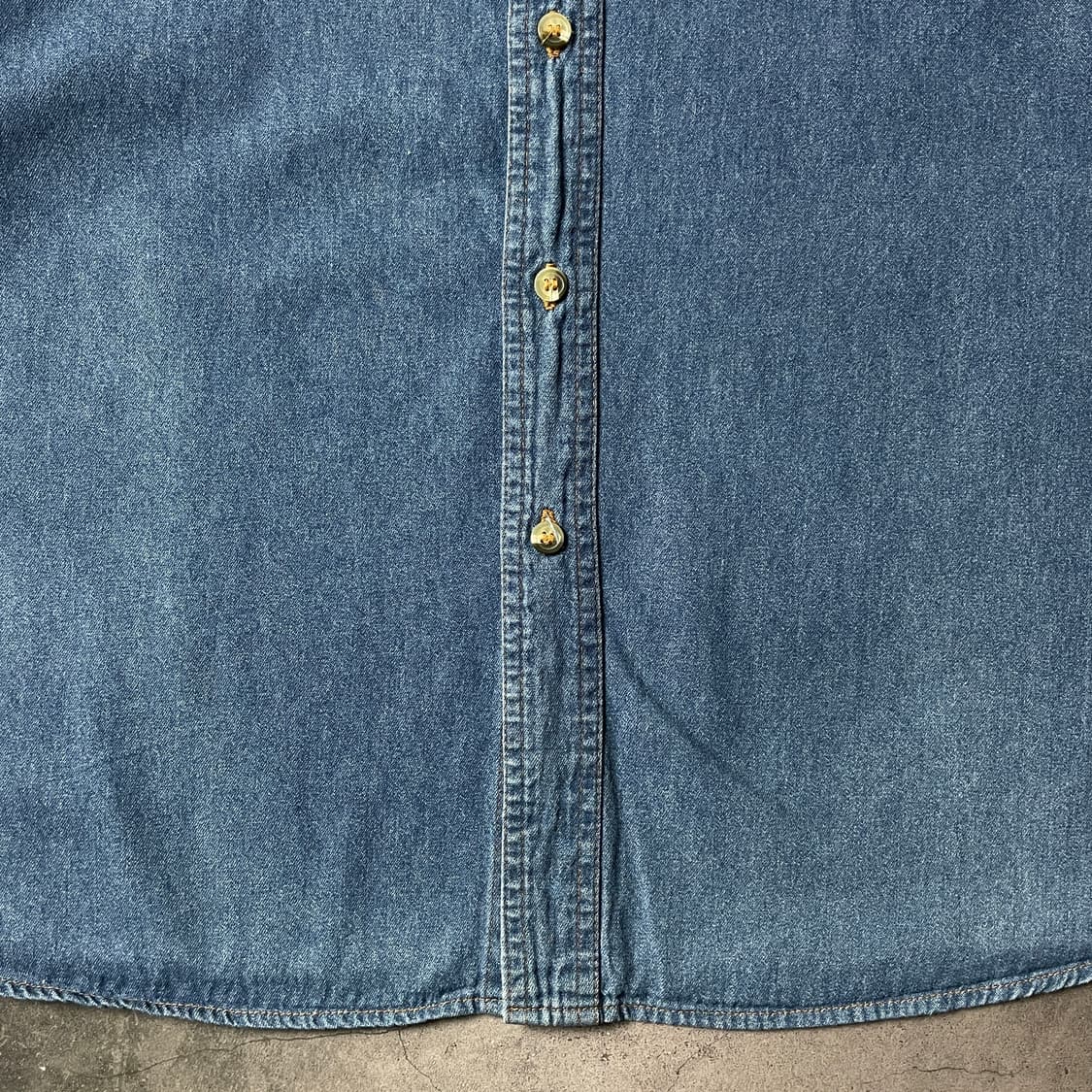 AMPLITUDE 빈티지 다운버튼 코튼 데님 셔츠 A00754 상품이미지4