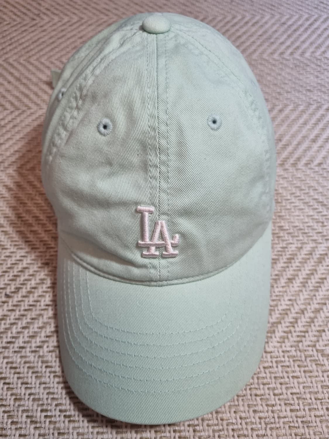 MLB 엠엘비 LA 다저스 야구 모자 민트색 곰돌이 자수 볼캡 상품이미지1
