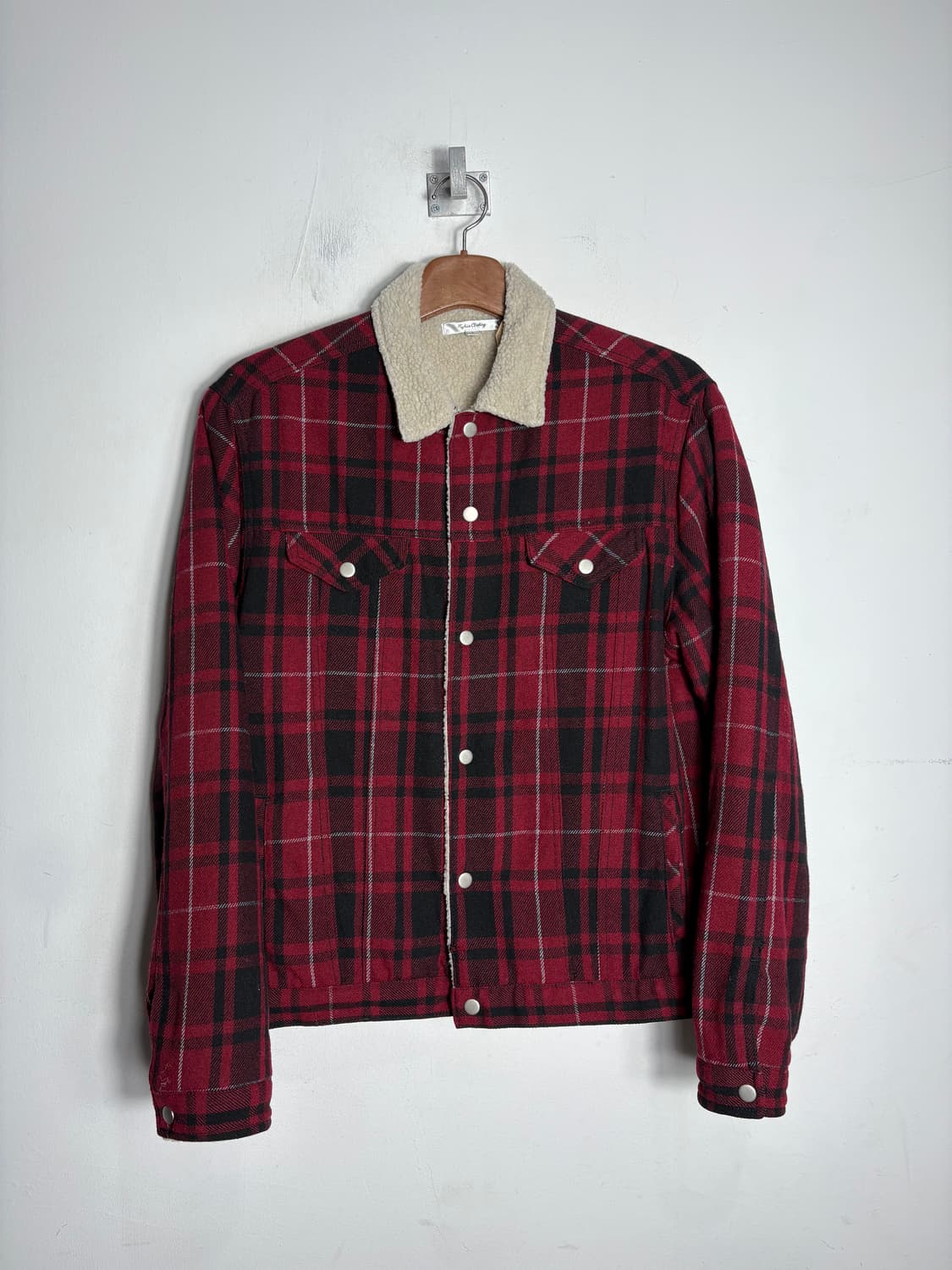 시어링 카라 타탄 체크 자켓 상품이미지1