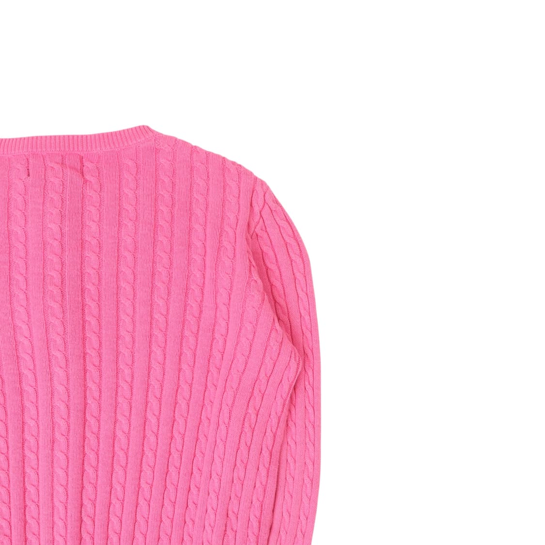 폴로 랄프로렌 걸즈 라이트핑크 케이블 니트 가디건 상품이미지6