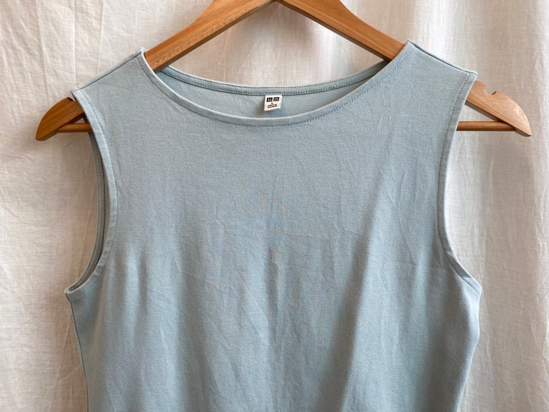 UNIQLO 민트 슬리브리스탑(L) 상품이미지3