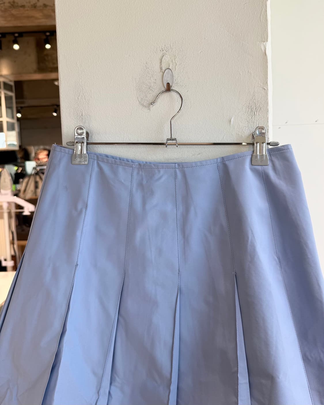 프라다 블루 폴리에스테르 플리츠 미니스커트 상품이미지6