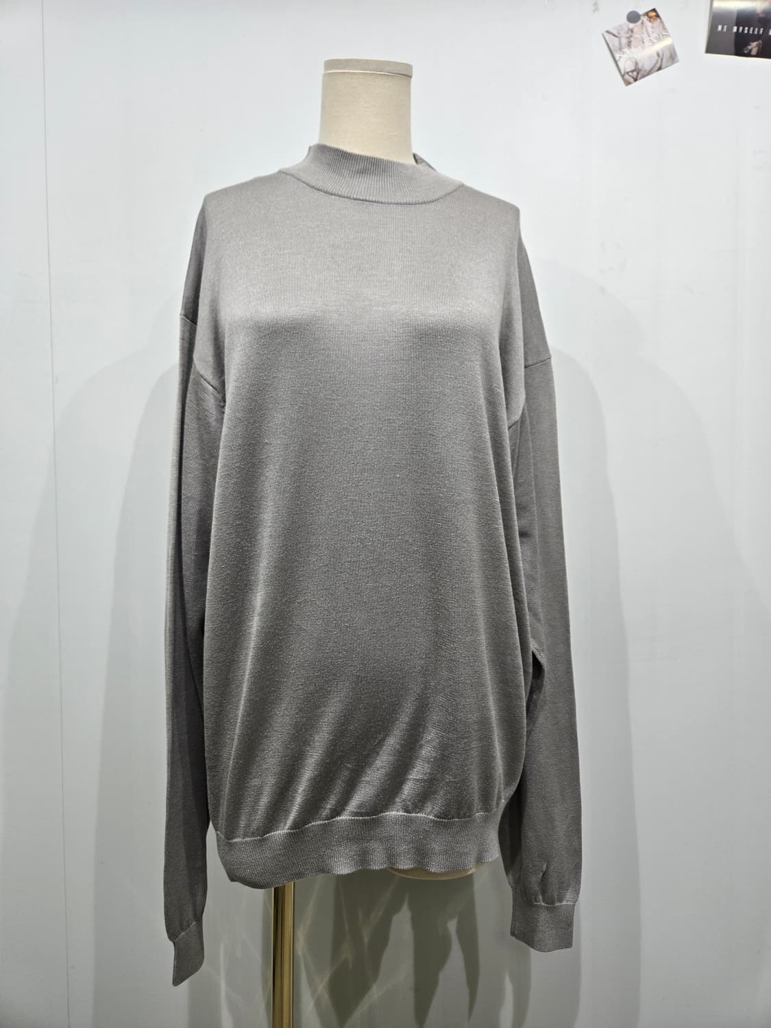 바라쿠타 모크넥 긴팔 니트 회색 상품이미지1