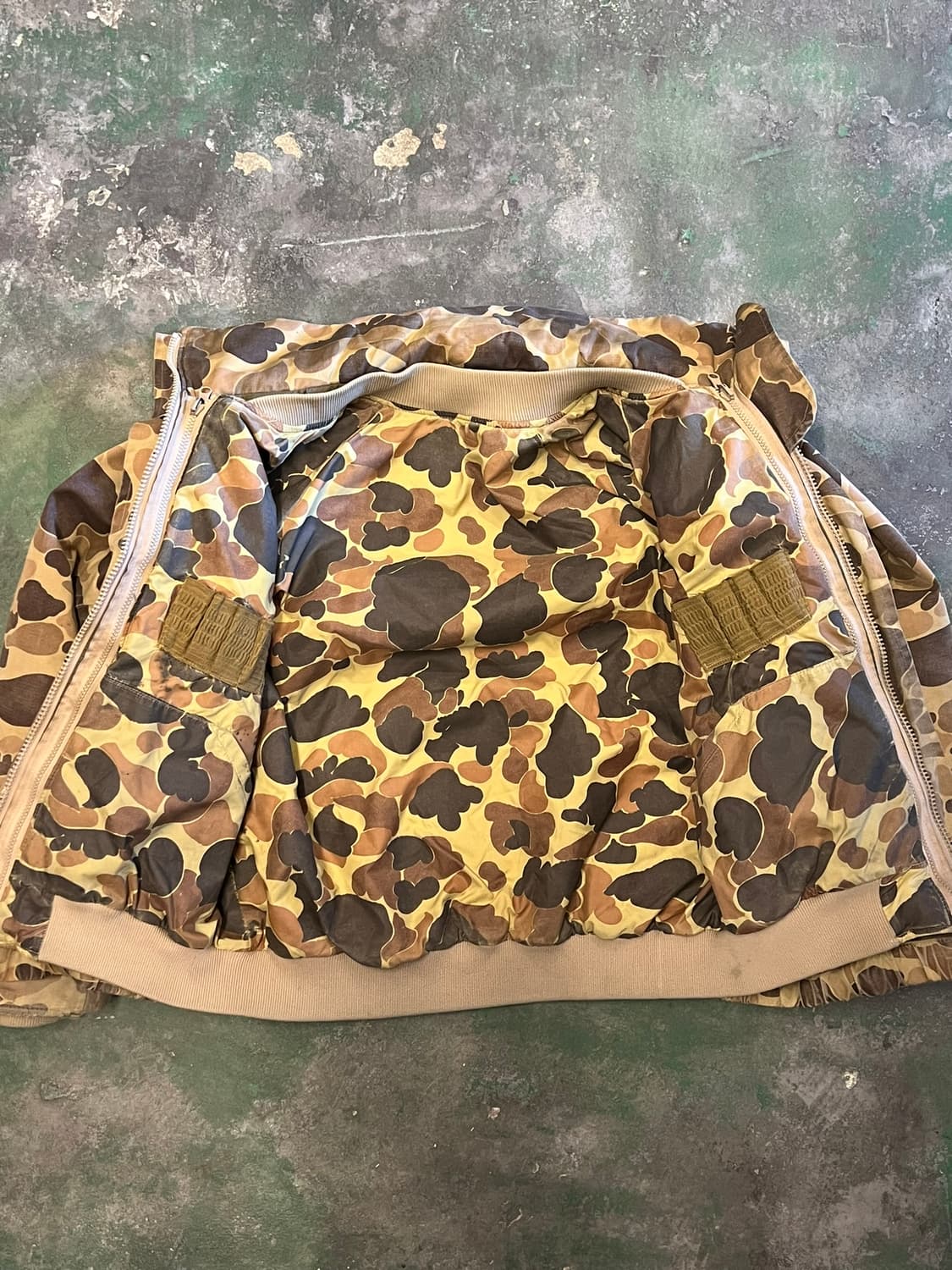 90s[L] 올드 콜롬비아 빈티지 고어텍스 덕카모 USA 내피 헌팅 자켓 상품이미지6