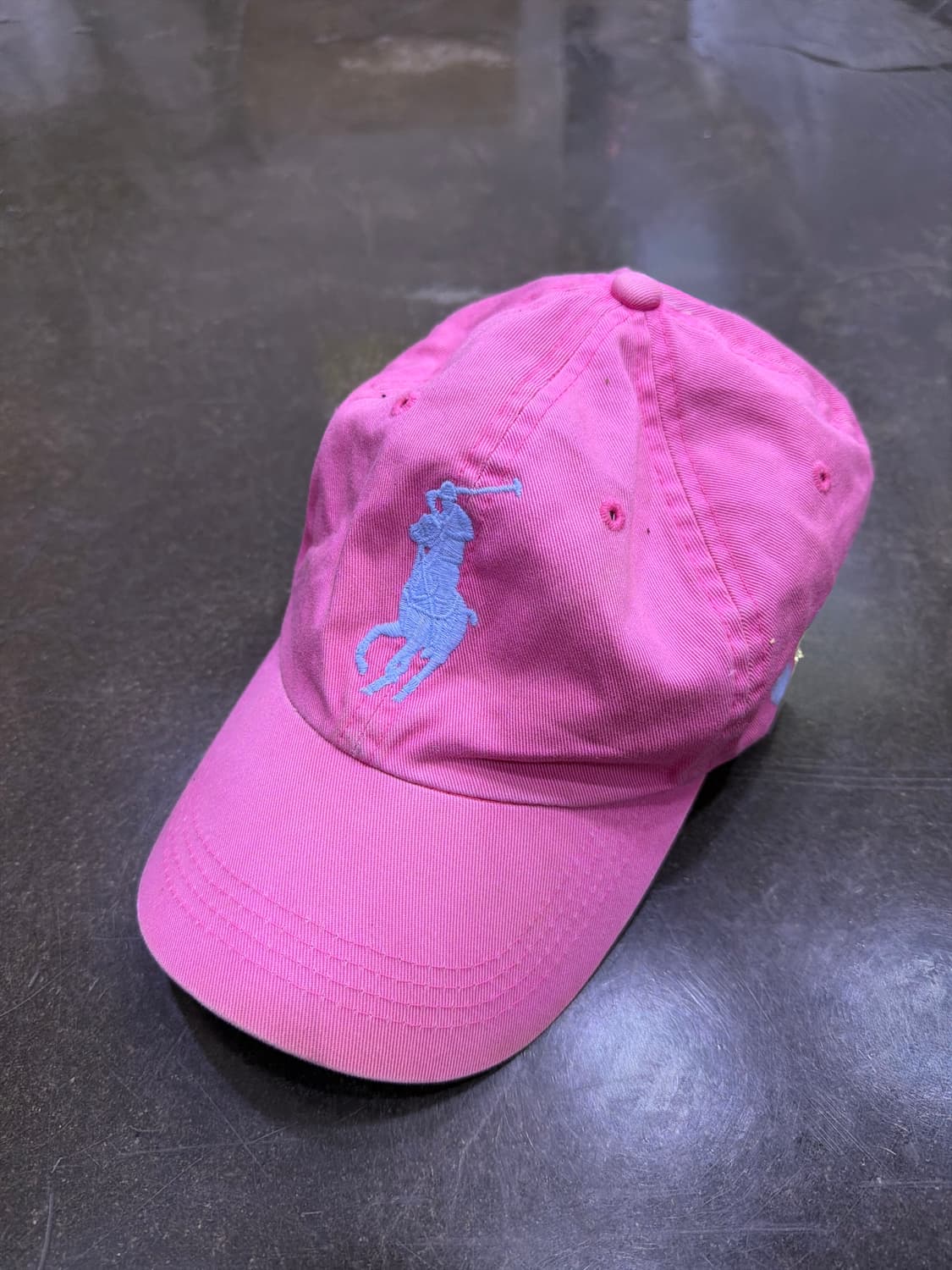 폴로 랄프로렌 빅포니 자수 3 가죽 벨트 연핑크 볼캡 모자 상품이미지1