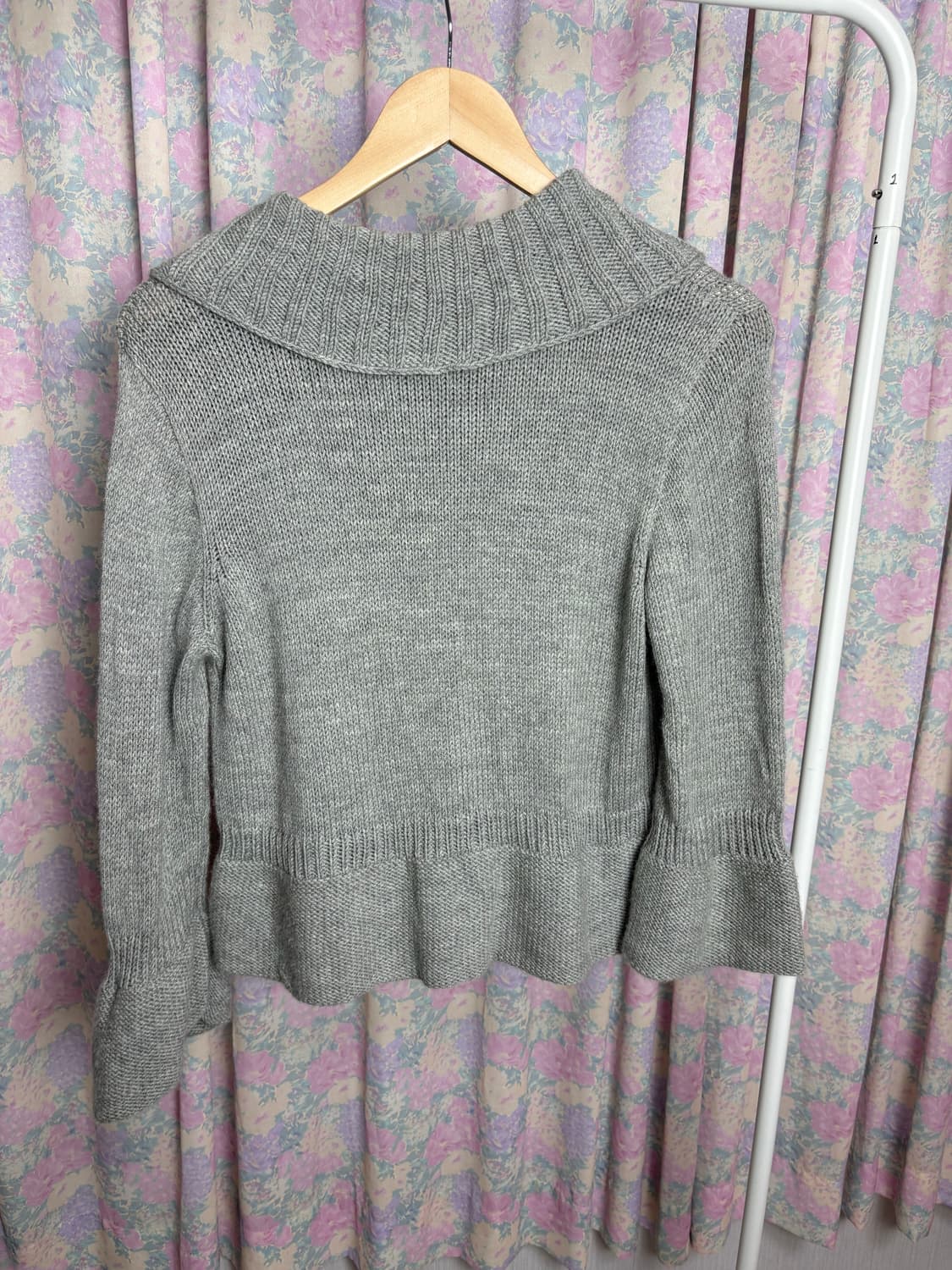 그레이 카라 니트 가디건 상품이미지9