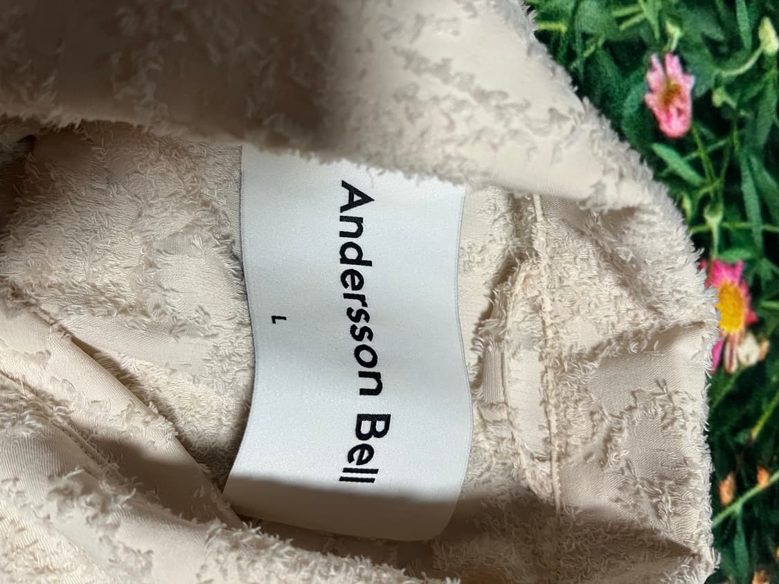 앤더슨벨 발리 시어 오픈 칼라 셔츠 L 상품이미지3