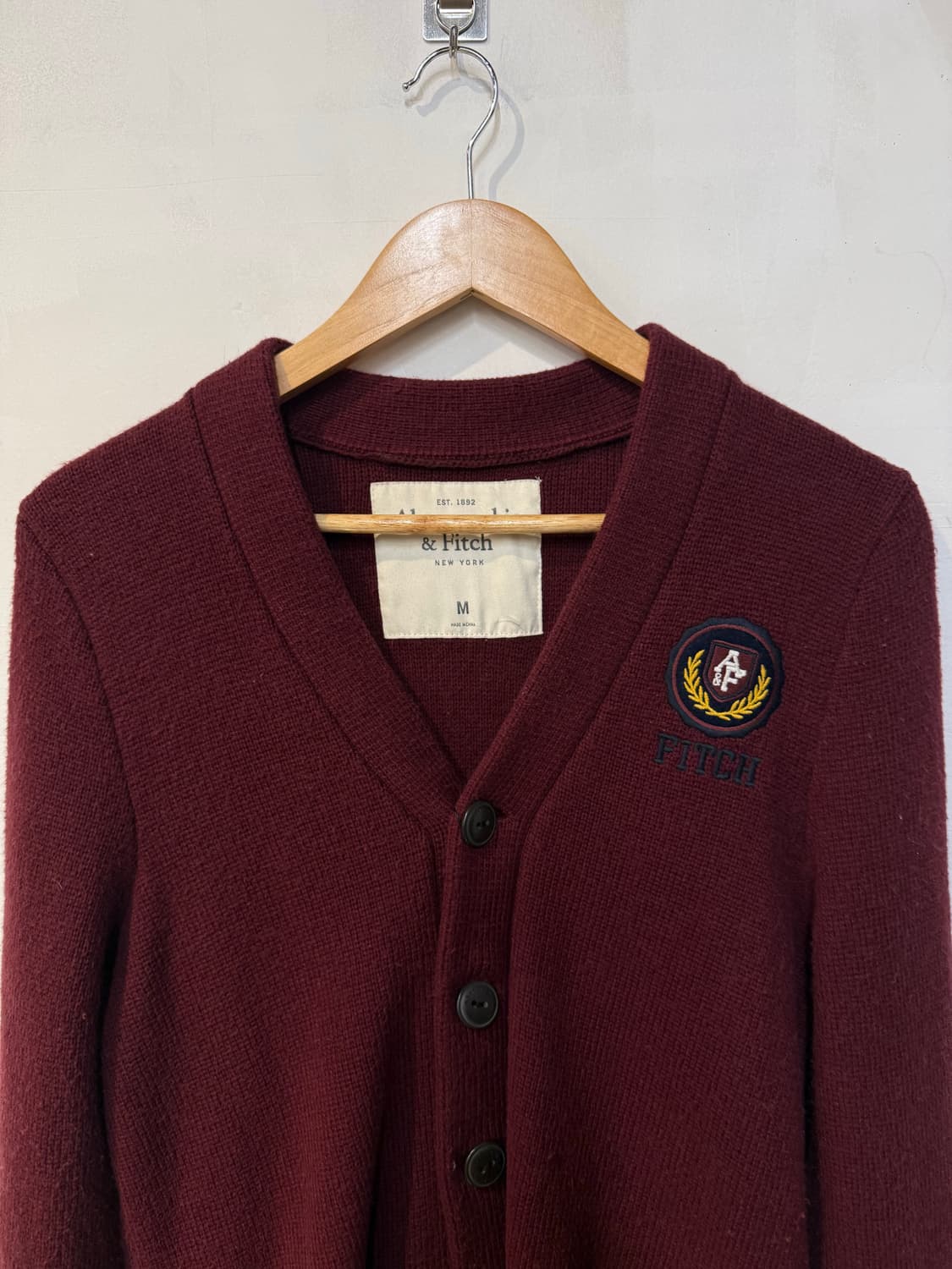 아베크롬비 버건디 가디건 상품이미지2