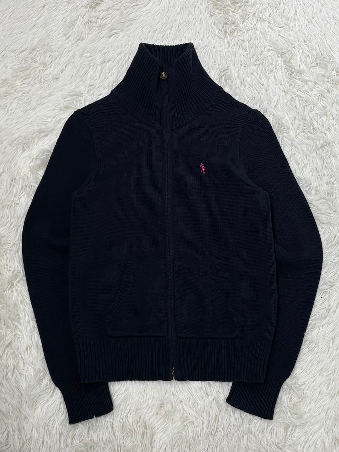 폴로랄프로렌 핑크포니 네이비 니트집업 상품이미지3