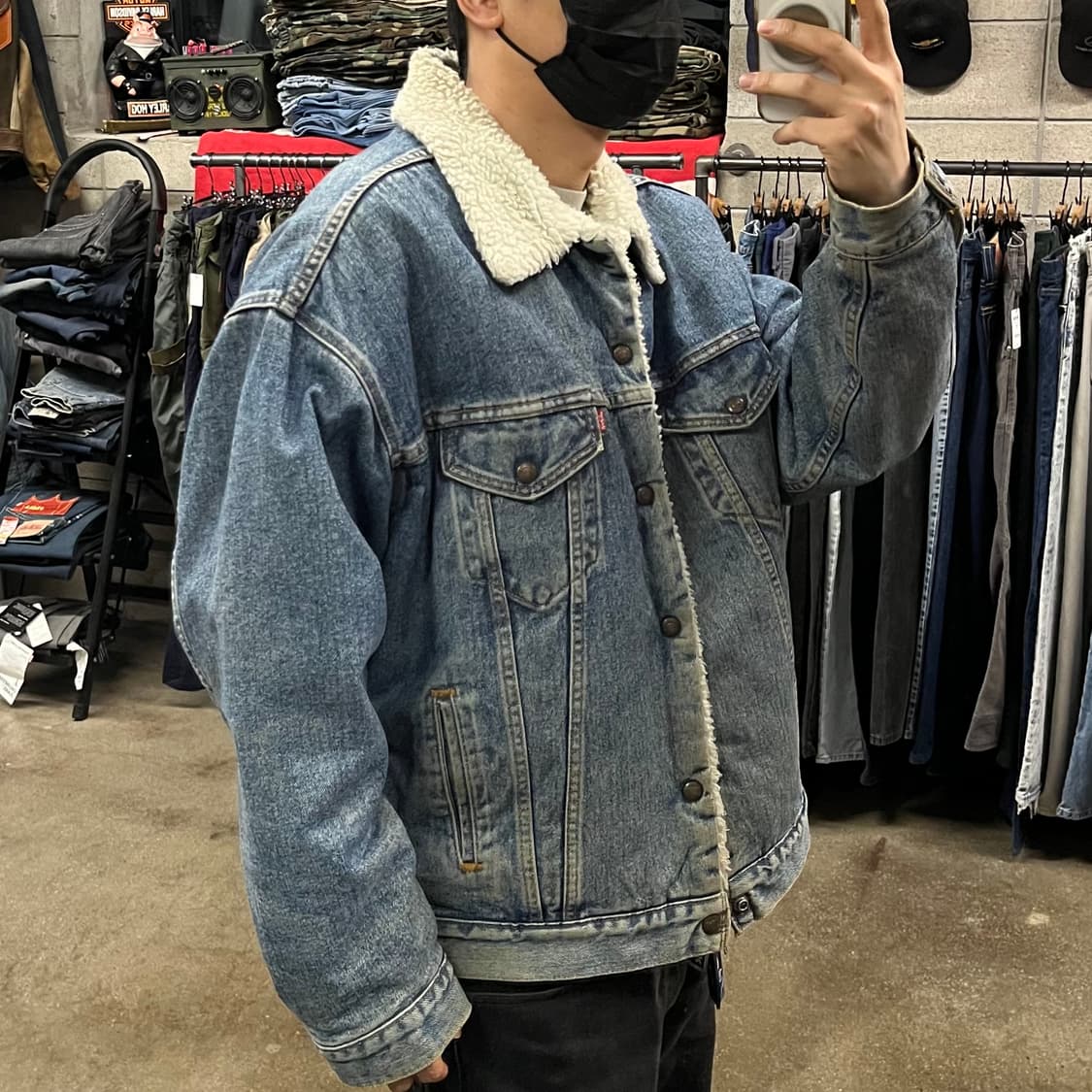 90s USA 리바이스 쉐르파 데님 자켓 (110) 상품이미지8