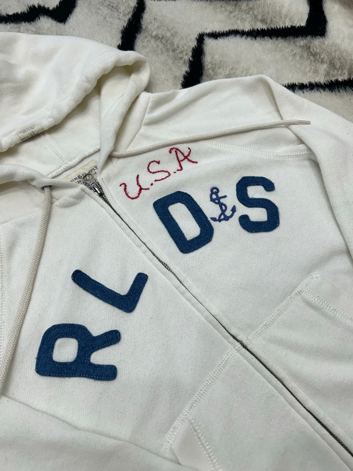 [M]폴로 데님앤서플라이 스펠아웃 후드집업/기모 상품이미지1